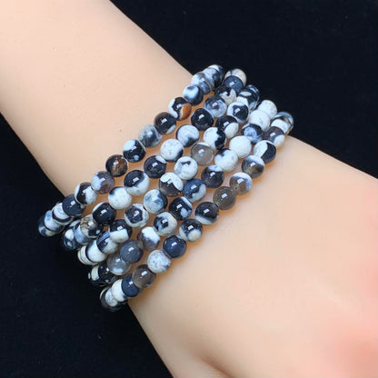 Orca Agate bracelet 6mm 1pc (SL53)