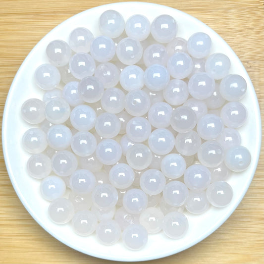 White Agate bead 108pcs_ 1 bowl 10mm（TEN54）