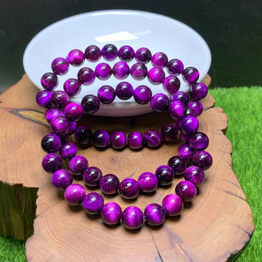 Pueple Tiger Eye(dyed) bracelet 8mm 1pc (SL935)