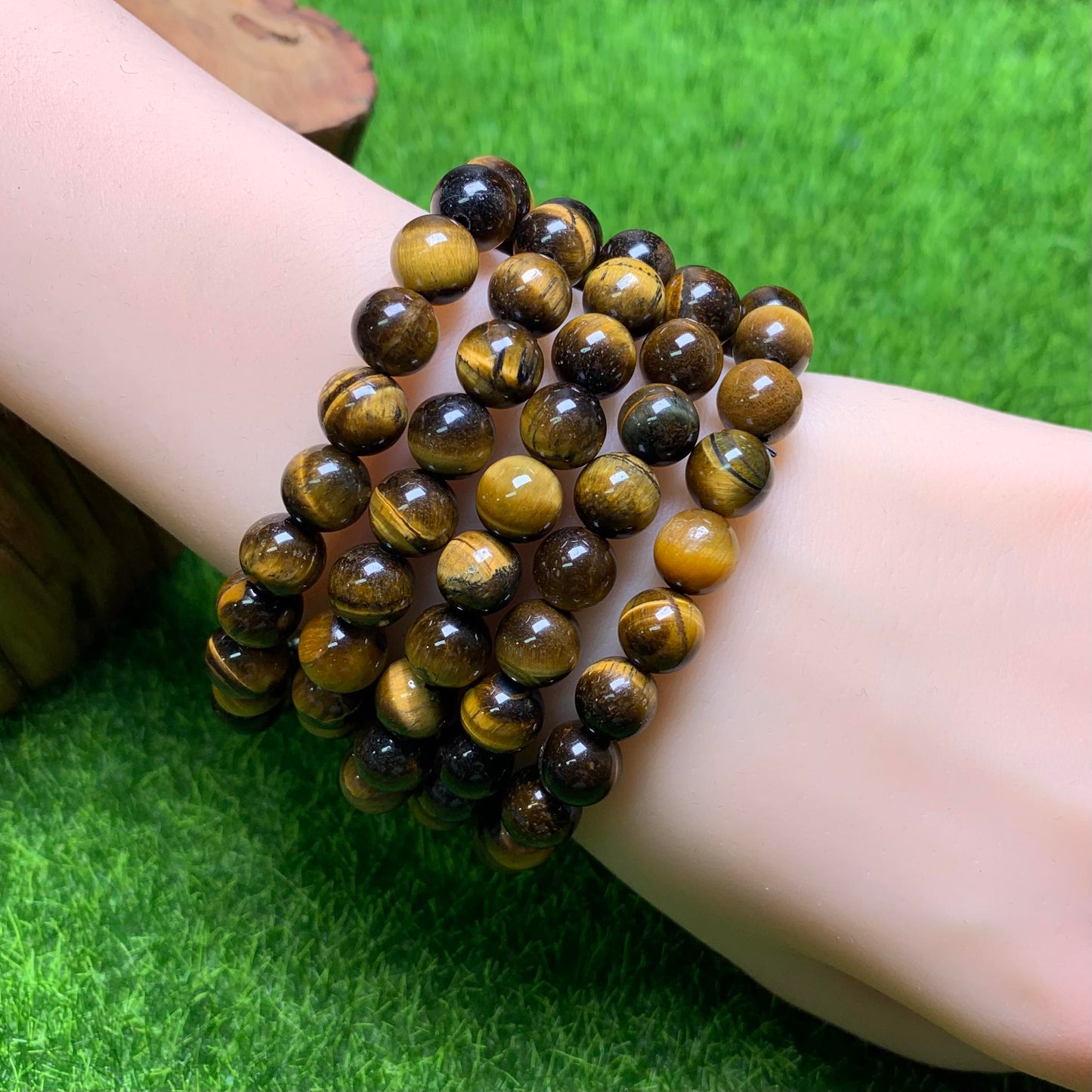 Yellow tiger eye bracelet 8mm 1pc(SL38)