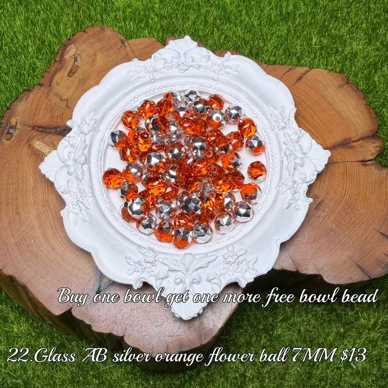 One bowl crystal bead- Felicity-can make 6pcs bracelets 8.14