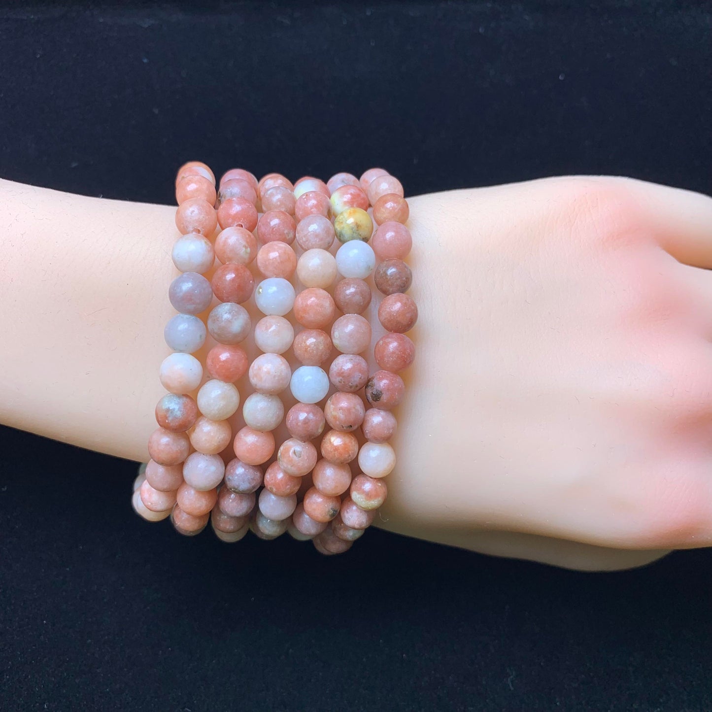 Golden Mica bracelet 6mm 1pc (SL47)