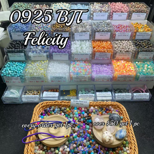 One bowl crystal bead- Felicity-can make 6pcs bracelets 9.25