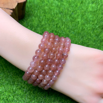 Strawberry Quartz bracelet 6mm 1pc(SL45)