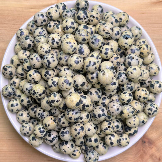 Dalmatian Jasper BUY 1 GET 1 FREE bead 132pcs_ 8mm 1 bowl（BOGO10）