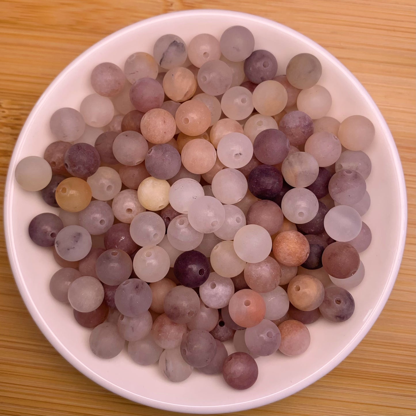 Matt Violet  BUY 1 GET 1 FREE bead 132pcs_ 8mm 1 bowl（BOGO12）