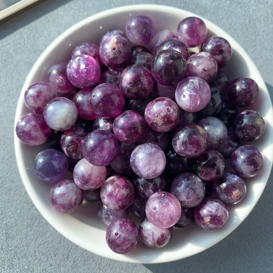 Purple Emerald Quartz bead 45pcs _12mm/1bowl -3spoon 27$(VIP105)