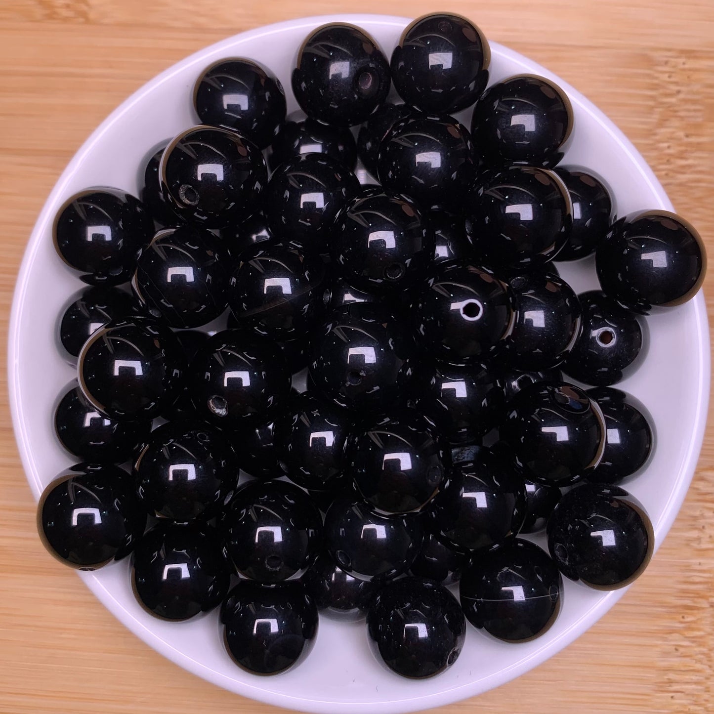 Black Onyx  bead  14mm/1 bowl(4spoon ) 52pcs- 12$(AGA44)