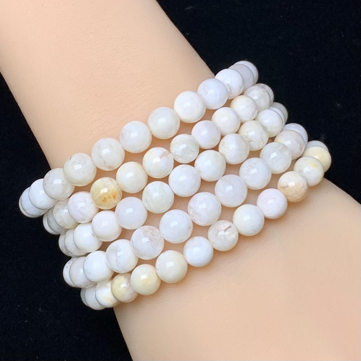 Snowflake Garden Quartz bracelet 7mm 1pc (SL94)