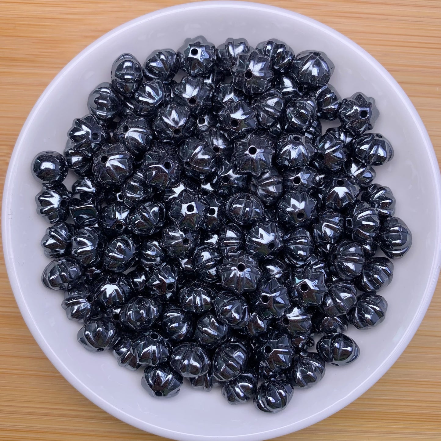 Hematite Lantern 6*9MM bead 138pcs_ 1 bowl (HEM16)