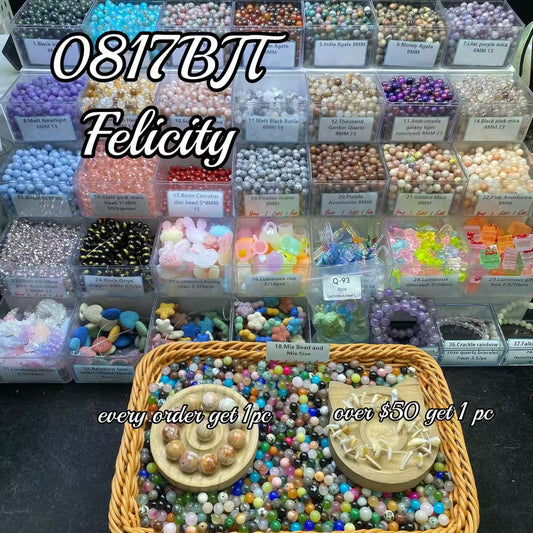 One bowl crystal bead- Felicity-can make 6pcs bracelets 8.17
