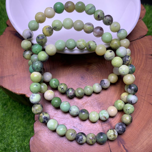 Yellow Turquoise bracelet 6mm 1pc(SL12)