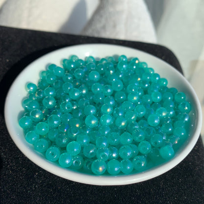 Aura Glass Ice Mint Green bead  6MM BOGO 168pcs/bow——BUY 1 GET 1 FREE bead （BOGO100)