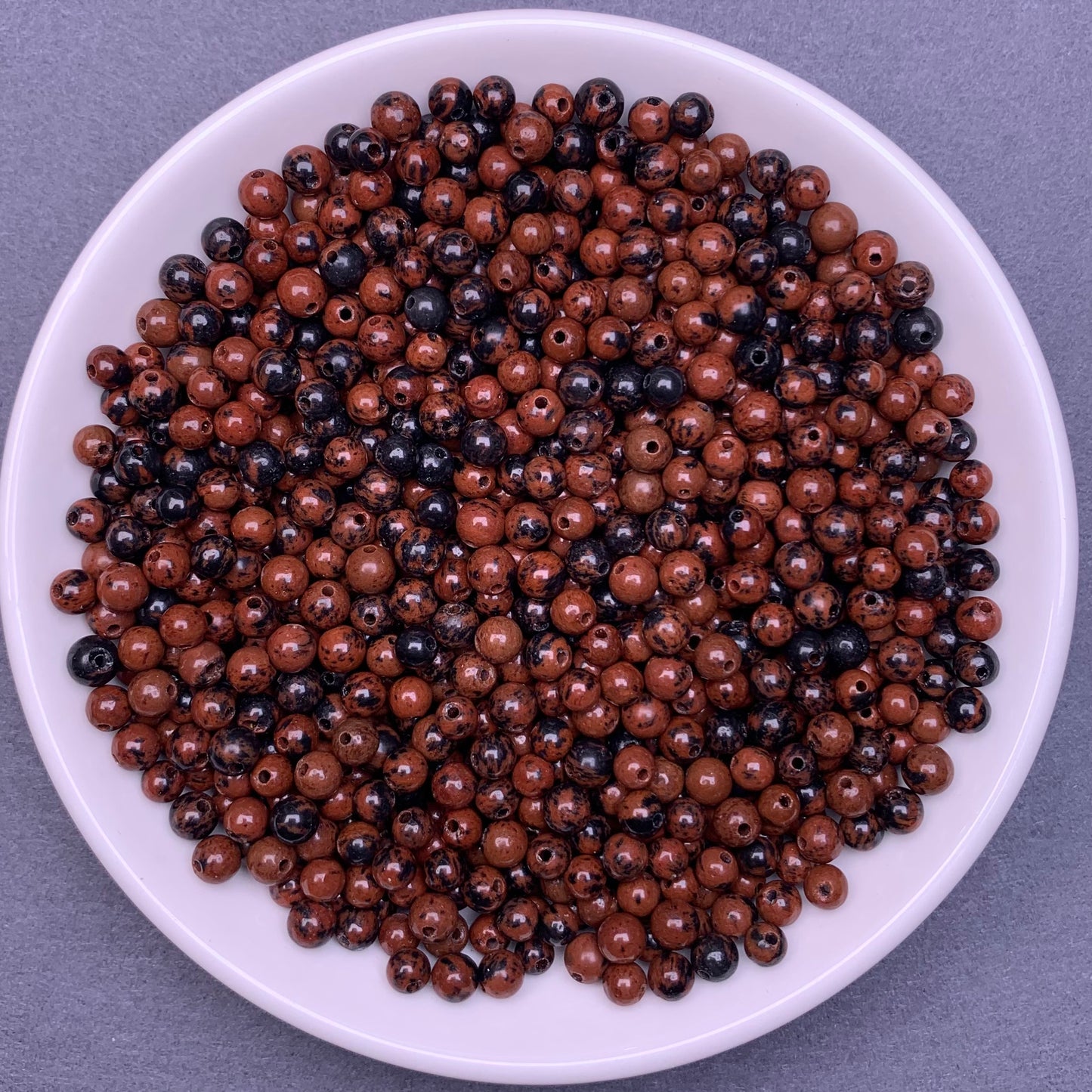 Red obsidian bead 320pcs 1 bowl 4mm (Mini17)