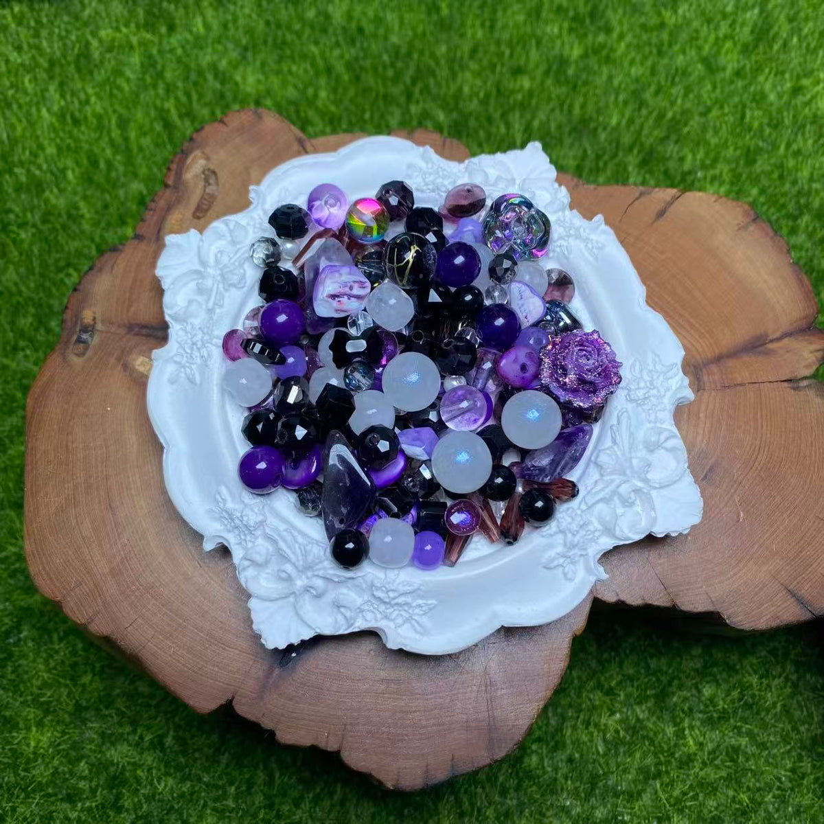 1 Bowl(60g) of Shiny Mix Beads--felicity
