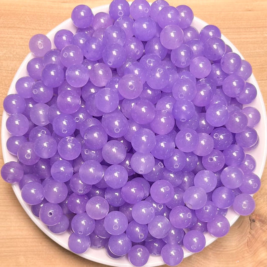 Light Purple Chalcedony(DYED)  BUY 1 GET 1 FREE bead 132pcs_ 8mm 1 bow（BOGO48）