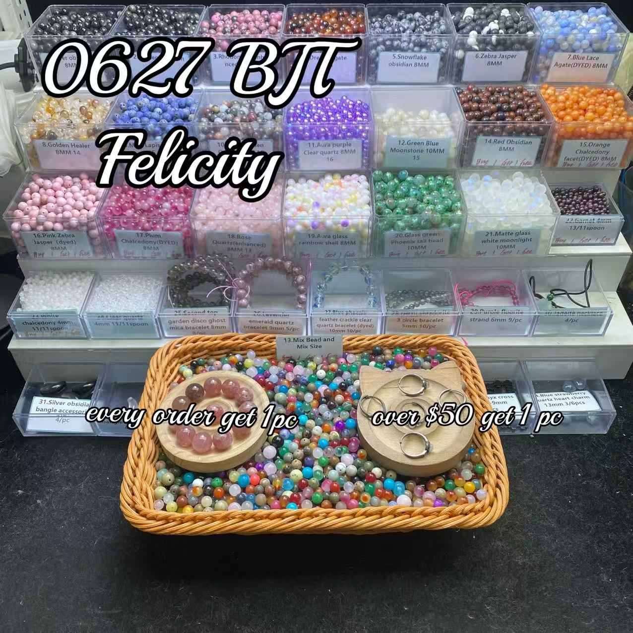 One bowl crystal bead- Felicity-can make 6pcs bracelets 6.27