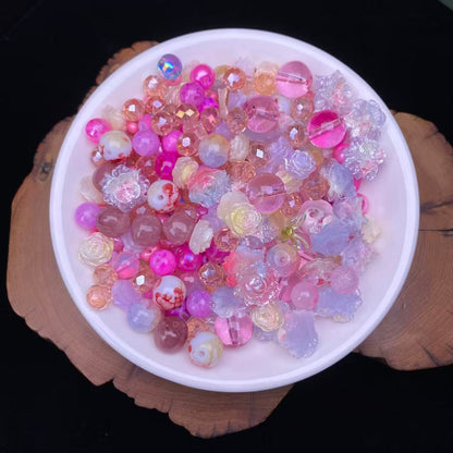 1 tazón (60g) de cuentas brillantes mixtas--felicidad
