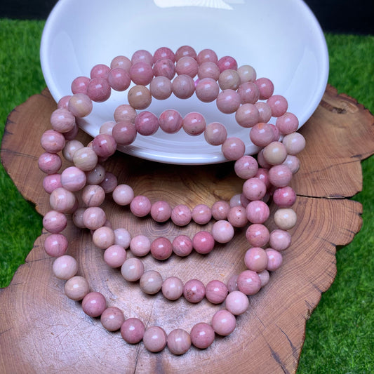 Pink Lace Jasper bracelet 6mm 1pc(SL63)