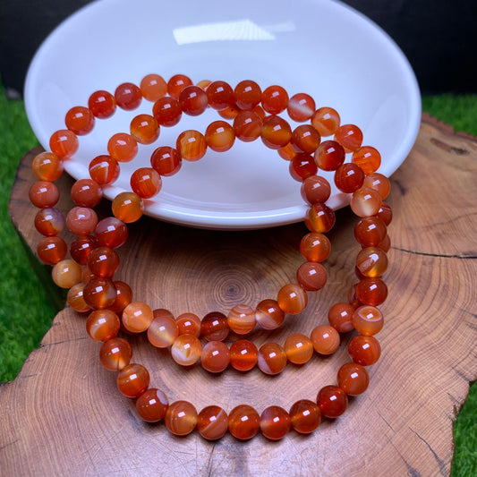 Red Lace Agate bracelet 6mm 1pc (SL29)