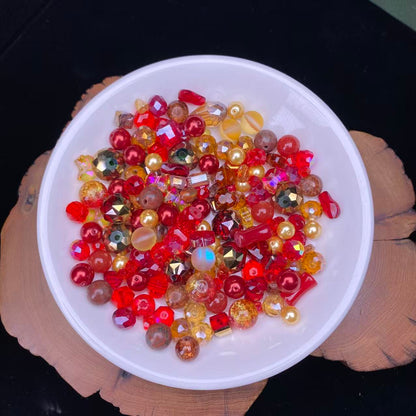 1 tazón (60g) de cuentas brillantes mixtas--felicidad