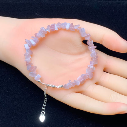 Pink purple cat eye(man-made) chip bracelet 1pc(SL877)