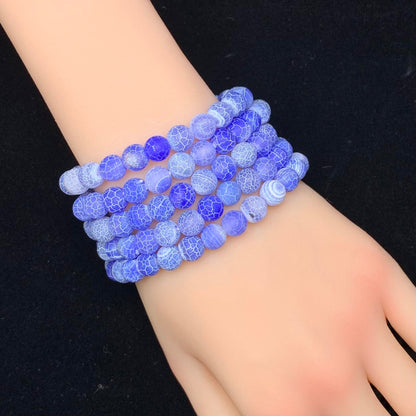 Blue Cornflower Agate (dyed) bracelet 8mm 1pc (SL123)