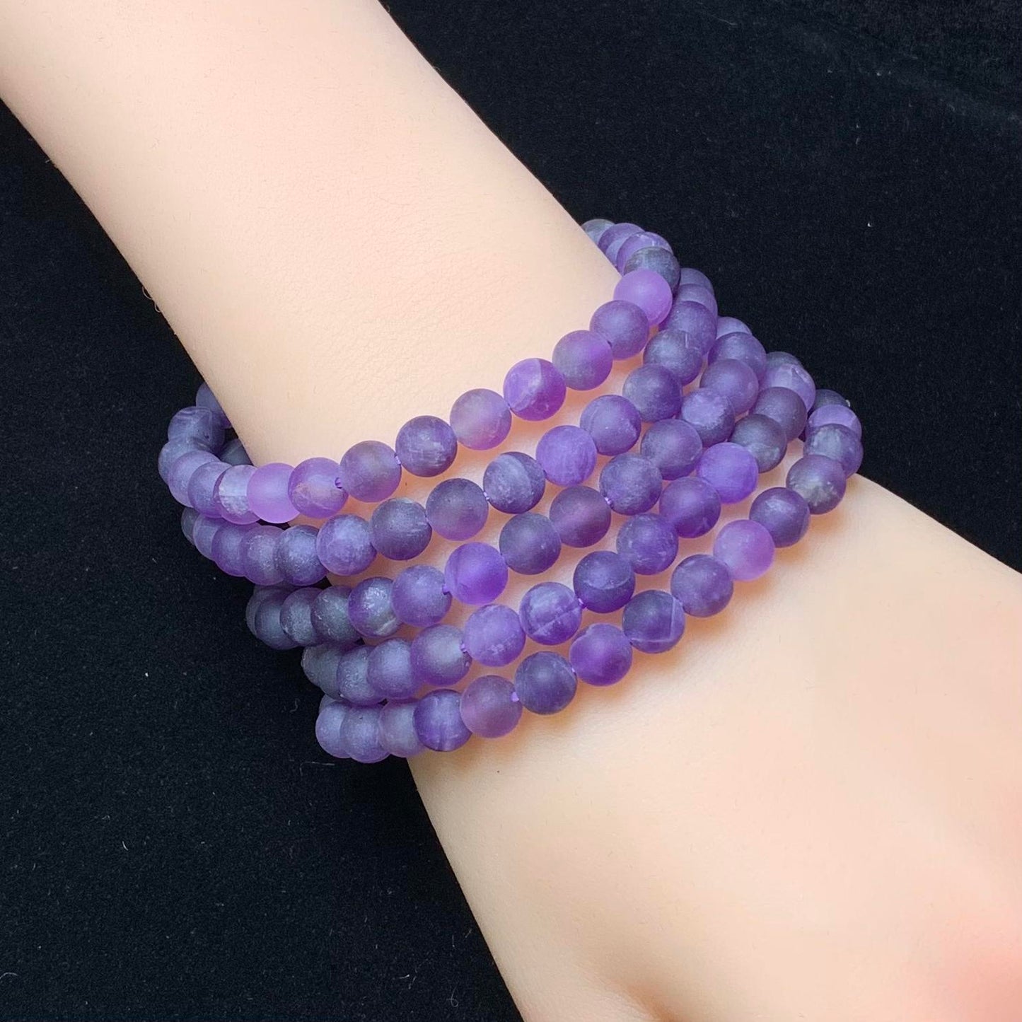 Matt Amethyst bracelet 6mm 1pc (SL27)