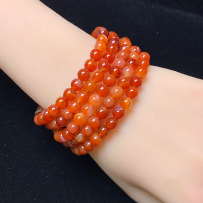 Red Lace Agate bracelet 6mm 1pc (SL29)