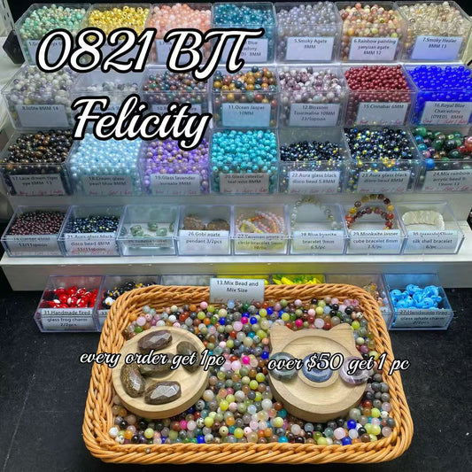 One bowl crystal bead- Felicity-can make 6pcs bracelets 8.21