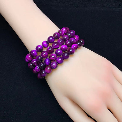 Pueple Tiger Eye(dyed) bracelet 8mm 1pc (SL935)