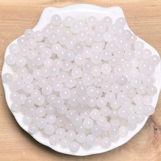 White Chalcedony BUY 1 GET 1 FREE crystal bead 168pcs_ 1 bowl 6mm（BOGO66）