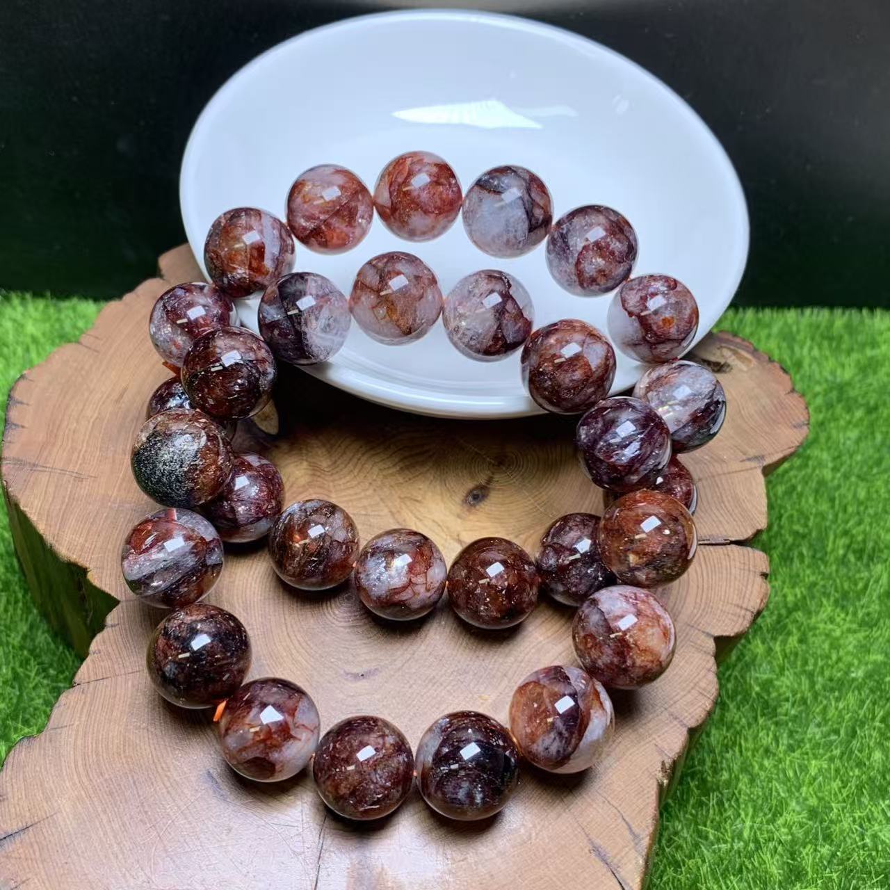 Pigeon Blood Fire Quartz bracelet 1pc (8mm-15mm）