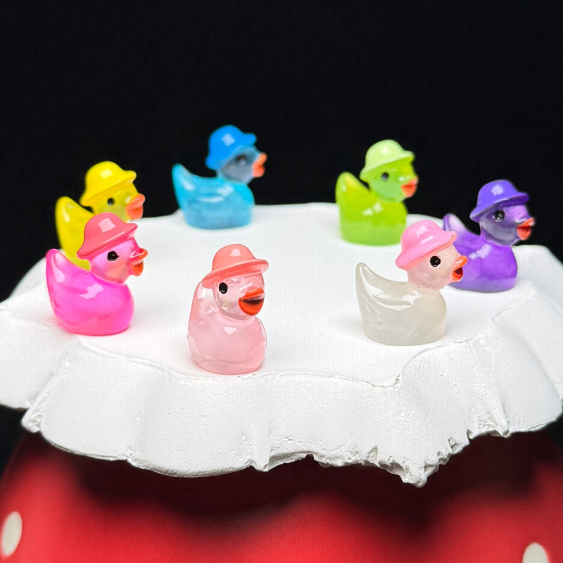 Luminous Hat Duck Mini Figurine