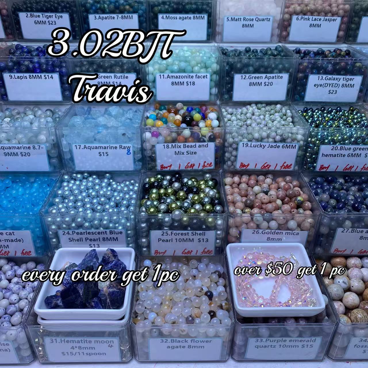 One bowl crystal bead- travis00-can make 6pcs bracelets 3.2