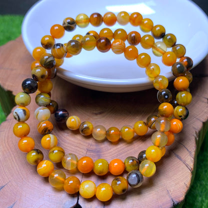 Bumblebee Agate(dyed) bracelet 6mm 1pc (SL109)