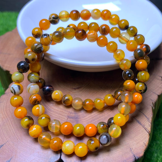 Bumblebee Agate(dyed) bracelet 6mm 1pc (SL109)