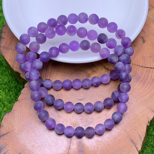 Matt Amethyst bracelet 6mm 1pc (SL27)