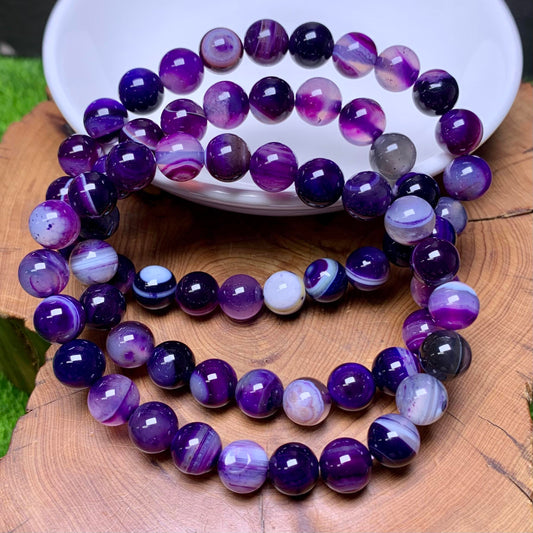 Purple Sardonyx（DYED）bracelet 8mm 1pc (SL144)