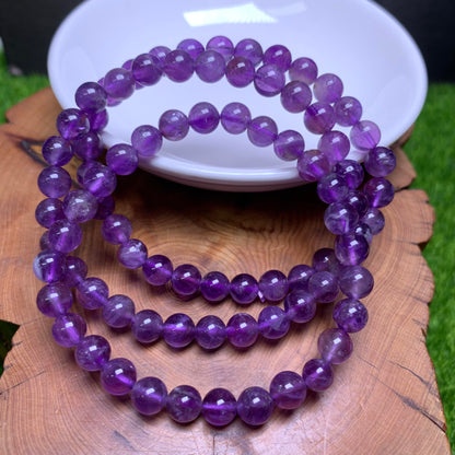 Amethyst bracelet 6mm 1pc(SL33)
