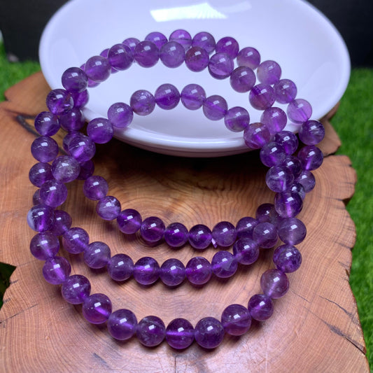 Amethyst bracelet 6mm 1pc(SL33)