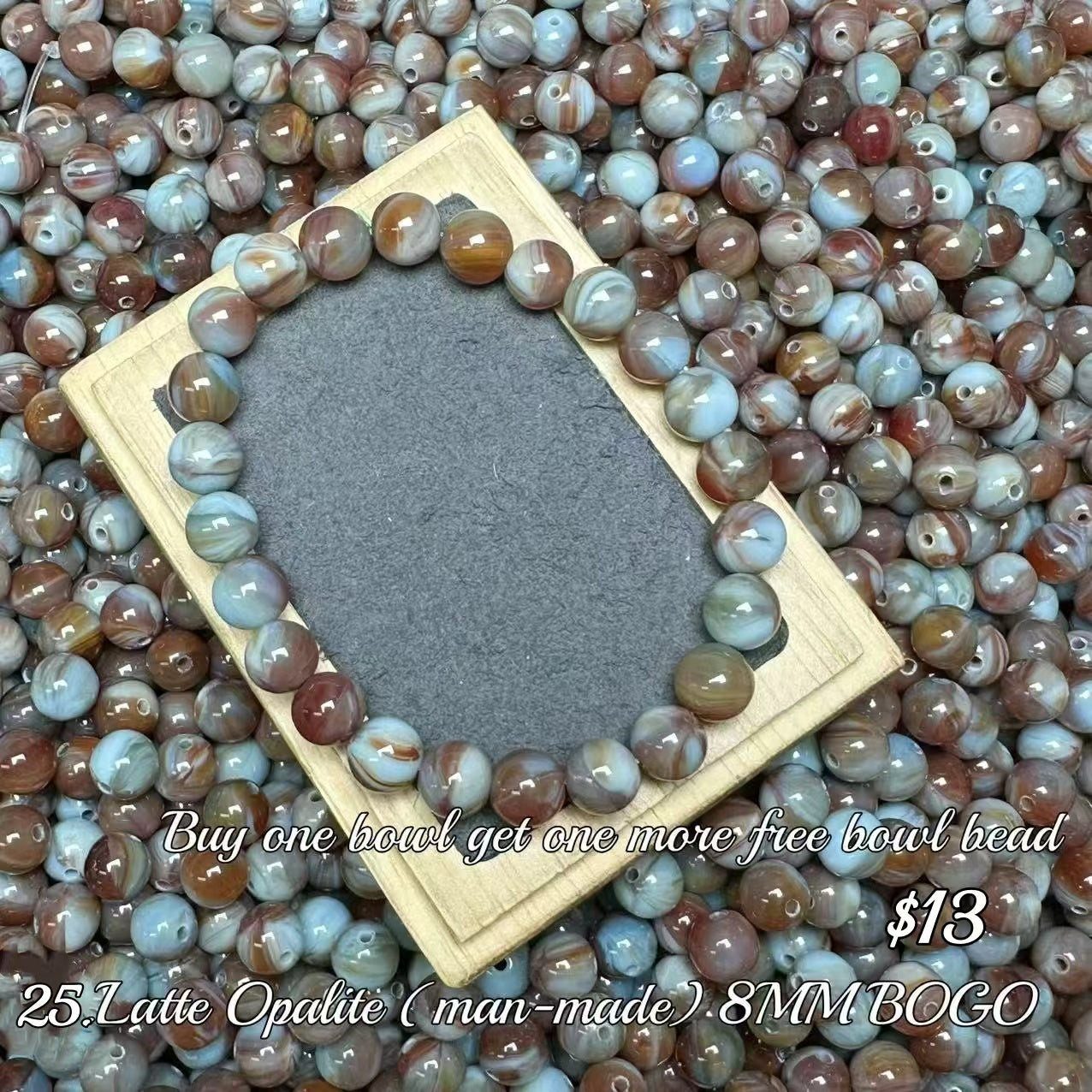 One bowl crystal bead- travis00-can make 6pcs bracelets 7.2