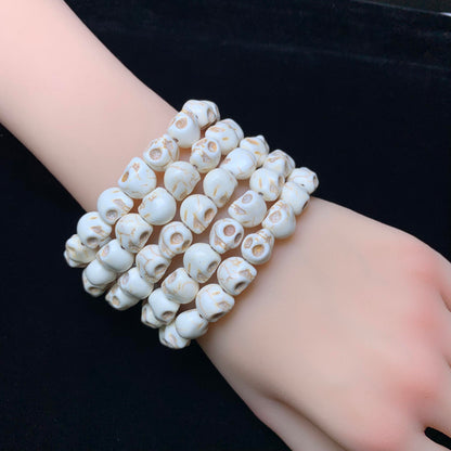 Skull（man-made）bracelet 8*10mm  1pc(SL52)