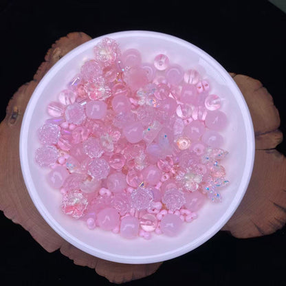 1 tazón (60g) de cuentas brillantes mixtas--felicidad