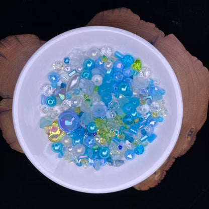 1 tazón (60g) de cuentas brillantes mixtas--felicidad
