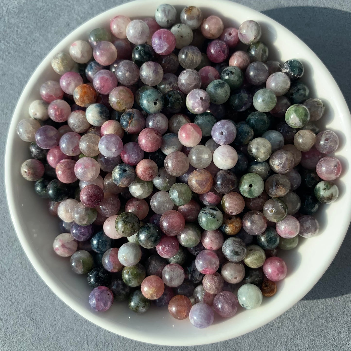 Pink Blue Tourmaline  bead 168pcs _6mm/1bowl  27$(VIP103)