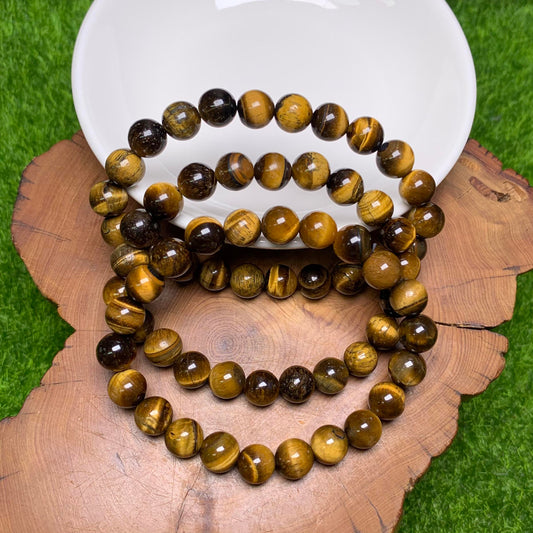 Yellow tiger eye bracelet 8mm 1pc(SL38)