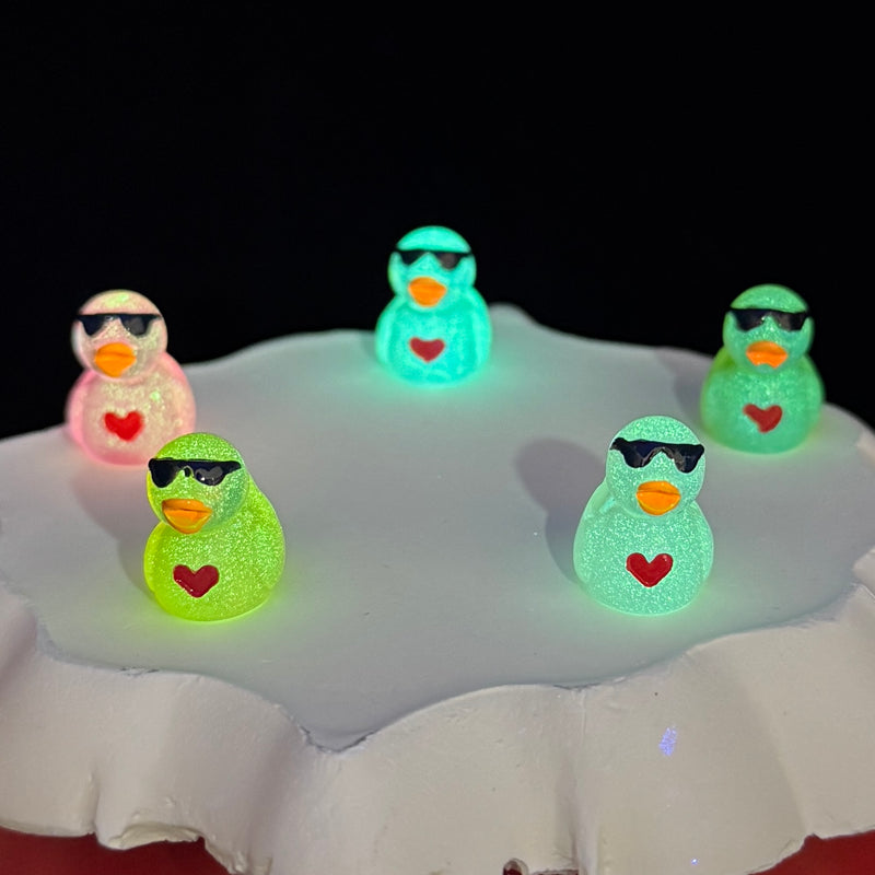 Luminous Sunglasses Duck Mini Figurine