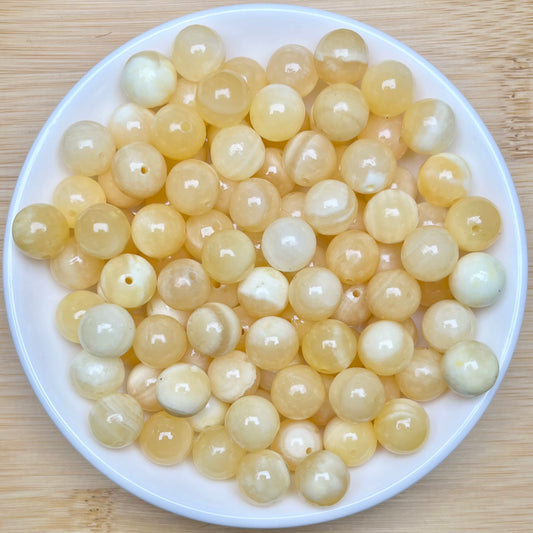 Honey Calcite bead 108pcs_ 1 bowl 10mm (TEN11)