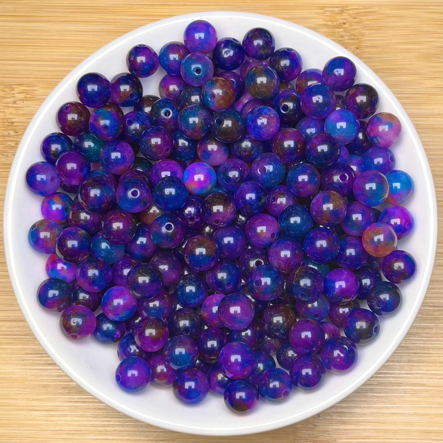 Aurora chalcedony (dyed) bead 132pcs_ 1 bowl 8mm(DYED39)